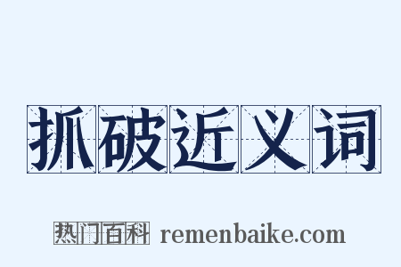 抓破近义词是什么意思的图片